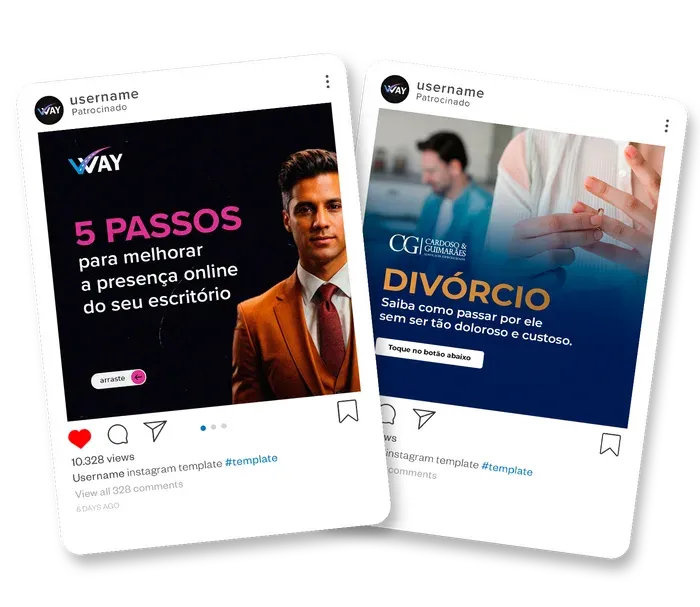 Criativos de anúncios para escritórios de advocacia